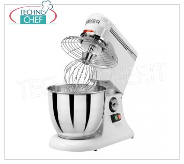 Batidora planetaria con cuba de acero inoxidable de 7 lt, dim.mm.420x250x420h