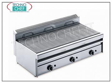 PARRILLA VAPOR GAS versión TOP, 3 Módulos - ARRIS - Serie 700 - Solicitar Cotización GRILL VAPOR GAS versión TOP, en acero inoxidable AISI 430, 3 MÓDULOS con controles independientes con 3 ZONAS DE COCCIÓN de 390x550 mm, completo con parrilla de varilla, potencia térmica 25,5 kw, dimensiones externas 1195x700x315h mm