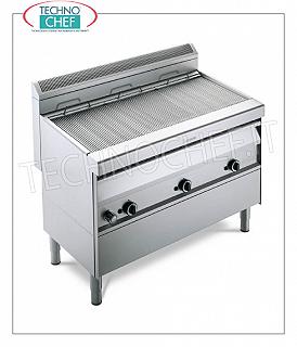 PARRILLA A GAS VAPOR, versión MÓVIL, 3 Módulos - ARRIS - Serie 700 - Solicitar Cotización GRILL VAPOR GAS versión armario, 3 MÓDULOS con mandos independientes con 3 ZONAS DE COCCIÓN de 390x470 mm, completo con parrilla de varillas, potencia térmica 31,50 kw, dimensiones exteriores 1195x700x850h mm