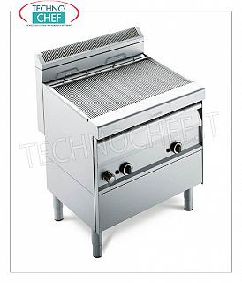 PARRILLA A GAS VAPOR, versión MÓVIL, 2 Módulos - ARRIS - Serie 700 - Solicitar Cotización GRILL VAPOR GAS versión armario, DOBLE MÓDULO con mandos independientes con 2 ZONAS DE COCCIÓN de 390x470 mm, completo con parrilla de varillas, potencia térmica 21,00 kw, dimensiones exteriores 800x700x850h mm