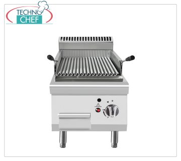 Technochef - PARRILLA DE PIEDRA DE LAVA, Kw.7,00 PARRILLA DE PIEDRA DE LAVA, Línea 700, potencia térmica 7,00 Kw, dim.mm.400x700x547h