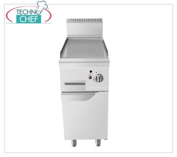 Technochef - PLANCHA A GAS con PLACA LISA en MÓVIL, Kw.7,00