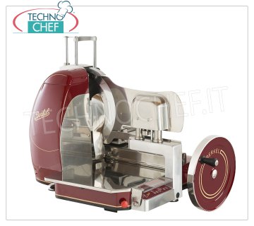 BERKEL - Rebanadora Automática Volante Mod.B116A, cuchilla Ø 370 mm, Mod.B116A Cortafiambres automático profesional a volante, color rojo, con diámetro de cuchilla mm 370, V.230/1, Kw.0,75, Peso 100 Kg, dim.mm.960x780x720h