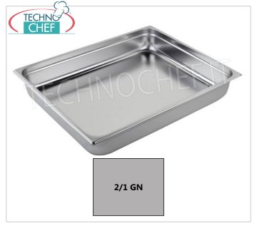 Recipientes gastronorm GN 2/1 en acero inoxidable Cuenco gastronorma 2/1, acero inoxidable 18/10, dimensiones mm 650 x 530 x 20 h