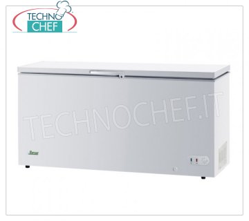 Forcar - CONGELAR a POZZO, lt.560, Temp. -18°C., Clase A+, mod.G-BD650 Arcón congelador horizontal, Línea ECO, exterior en acero pintado blanco, capacidad lt.560, temperatura -18° C., refrigeración estática, ECOLÓGICO en Clase A+, Gas R600a, V.230/1, Kw.0,091, Peso 66 Kg , dim.mm.1805x750x850h
