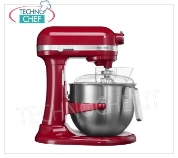 KITCHENAID - Batidora de pie profesional HEAVY DUTY lt 6,9 - Robot de cocina, Rojo, Mod.K7R Batidora planetaria KITCHENAID, Línea HEAVY DUTY, color ROJA, con bol de acero inoxidable de 6,9 Lt., V 230/1, Kw.0.500, Peso 12 Kg, dim.mm.338x371x417h