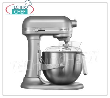 KITCHENAID - Planetaria Professionale HEAVY DUTY da lt 6,9 - Robot da cucina-Silver - Mod. K7S Batidora planetaria KITCHENAID, línea HEAVY DUTY, color PLATA, con bol de acero inoxidable de 6,9 lt., V 230/1, Kw 0.500, Peso 12 Kg, dim.mm.338x371x417h