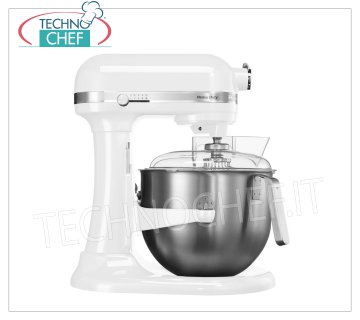 KITCHENAID - Batidora planetaria profesional HEAVY DUTY 6,9 l - Robot de cocina, blanco - Mod.K7W Batidora planetaria KITCHENAID, línea HEAVY DUTY, color BLANCO, con bol de acero inoxidable de 6,9 lt., V 230/1, Kw.0.500, Peso 12 Kg, dim.mm.338x371x417h