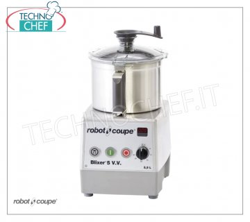 ROBOT COUPE - Cortadora-Homogeneizadora Blixer 5 VV, Tanque 5,9 lt., Variador de Velocidad, dim.mm 280x350x500h