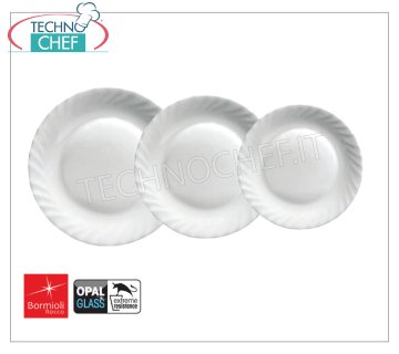 BORMIOLI ROCCO - Colección PRIMA en CRISTAL OPAL BLANCO - Vajilla para Restaurante