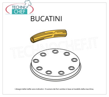 Technochef - TROQUEL BUCATINI en ALEACIÓN DE LATÓN-BRONCE