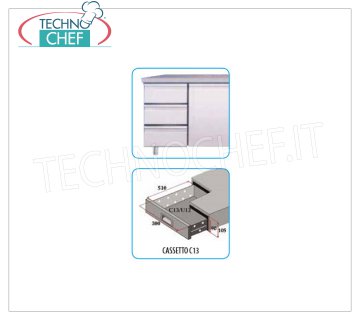 TECHNOCHEF - Juego de 3 cajones, Mod. C13-FC