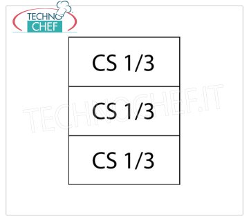 TECHNOCHEF - Juego de 3 Cestas 1/3 para Cocedor de Pasta, Mod.C3