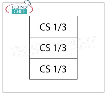 TECHNOCHEF - Juego de 3 cestos 1/3 para cocedores de pasta, Mod.C3 Juego de 3 cestas 1/3, para cocedores de pasta Serie 700.