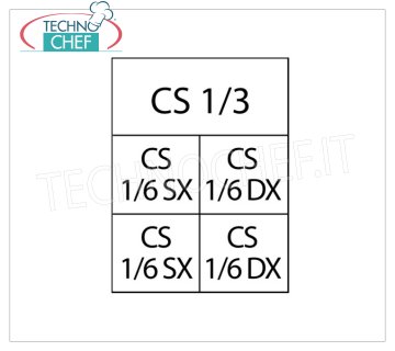 TECHNOCHEF - Set de 1 Cesta 1/3 + 4 Cestas 1/6 para cocedor de pasta, Mod.C5 Juego de 1 Cesta 1/3 + 4 Cestas 1/6, para cocedores de pasta Serie 700.