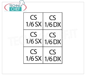 TECHNOCHEF - Juego de 6 cestos 1/6 para cocedores de pasta, Mod.C6 Juego de 6 cestas 1/6, para cocedores de pasta Serie 700.