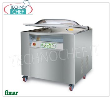 Campana de vacío profesional, 2 barras de soldadura de 50 y 90 cm, Cámara de cm. 92x57x22h ENVASADORA AL VACÍO DE CÁMARA PROGRAMABLE DIGITAL en MOBILE, Marca FIMAR, Línea TOP, CÁMARA mm.920x570x220h, 2 BARRAS DE SELLADO 500 y 900 mm, BOMBA DE VACÍO 63 m³/h, V.230/1-400/3+N , Kw.2 ,00, Peso 205 Kg, dim.mm.1040x680x1050h