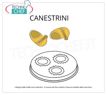 Technochef - TROQUEL CANESTRINI en ALEACIÓN DE LATÓN-BRONCE Matriz para cestas en aleación de latón-bronce Ø 16 mm, para modelo MPF1.5N