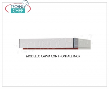 Módulo de capó simple con frontal de acero inoxidable Módulo de campana individual con frente de acero inoxidable para hornos Mod. EC8 / I y EC8 / R, dim.mm.1320x1130x160h