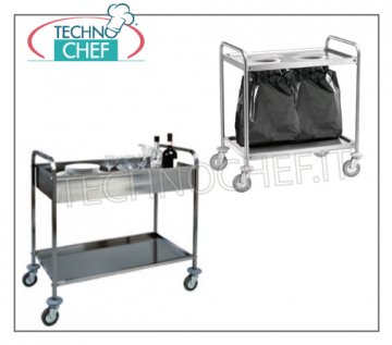 Carritos para  despejar en acero inox 