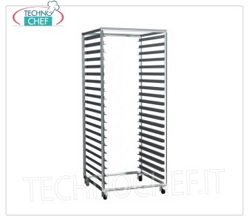 Carro de acero inoxidable para 38 bandejas de 600x400 o 19 bandejas de 600x800