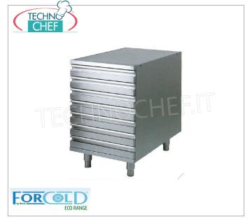 Cajonera para pan de pizza con 7 cajones