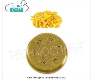 Technochef - Die Casarecce / Strozzapreti 8.8 mm Troquel de bronce para Casarecce / Strozzapreti 8.8 mm