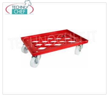 Technochef - CARRO para PIZZA DE CONTENEDORES masa de 60x40 cm, mod CB1449 Carro en ABS para bandejas de pizza de 600 mm x 600 mm, dim.mm.620 x 420 x 165 h