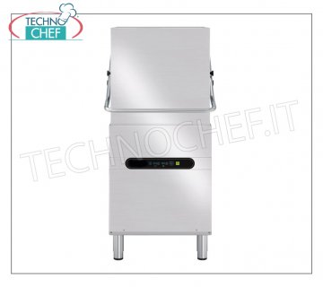 TECHNOCHEF - Lavavajillas de capota mandos digitales max 60 cestas/hora LAVAVAJILLAS DE CAPOTA ELEVABLE con cesta CUADRADA de 500x500 mm, 4 ciclos de 60/90/120/240 seg, rendimiento máximo 60 cestas/hora, dosificador de abrillantador y detergente eléctrico, V.400/3+N, Kw.6, 74, Peso 133 Kg, dim.mm.620x770x1900h