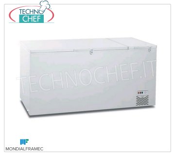 Congelador arcón horizontal, 863 lt, Mod.COM99 Congelador arcón horizontal, MONDIAL FRAMEC, capacidad 863 lt, exterior blanco, temperatura -18/-25°C, V 230/1, Kw 0,45, Peso 117 Kg, dim.mm.2010x840x967h