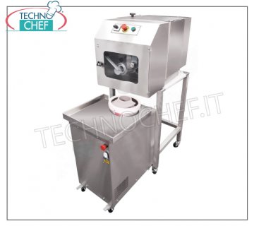 Divisora-Boleadora para masa: pizza, piadina, pan, formatos de 50 a 300 g, Automática, Profesional Divisora-boleadora automática para masa de pizza o pan, para piezas de 50 a 300 g, V.400/3+N,, Kw.1,3+1,7, Peso 151 kg, dim.mm.660x880x1490h