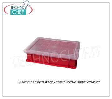 Tapa transparente para caja de masa para pizza de 40x30 cm