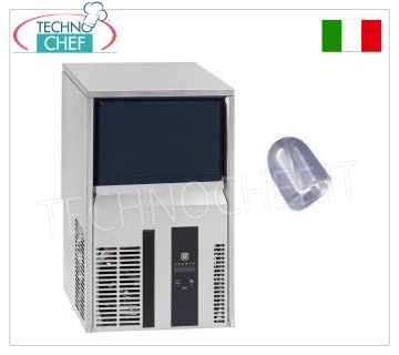 FABRICADORA DE HIELO EN CUBOS COMPLETOS, rendimiento 30 Kg/24 h, almacenamiento 12 Kg