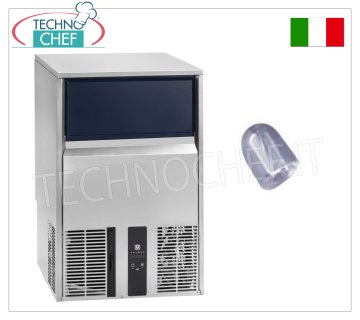 FABRICADORA DE HIELO EN CUBOS COMPLETOS, rendimiento 40 Kg/24 h, almacenamiento 15 Kg