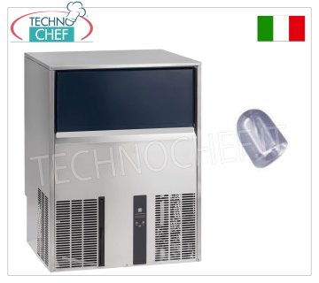 FABRICADORA DE HIELO EN CUBOS COMPLETOS, rendimiento 60 Kg/24 h, almacenamiento 40 Kg