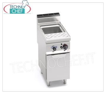 TECHNOCHEF - CUOCIPASTA a GAS su MOBILE, 1 vasca da lt.30, Mod.CPG40E COCEDOR DE PASTA A GAS sobre MÓVIL, BERTOS, Línea MACROS 700, Serie PASTA ITALIA, 1 tanque de acero inoxidable de 30 lt., potencia térmica Kw.10,00, Peso 49 Kg, dim.mm.400x700x900h
