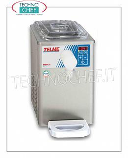 TECHNOCHEF: batidora de mesa profesional, capacidad de reserva de 2 litros, modelo BETA2 MONTAPAN de sobremesa, CAPACIDAD DE RESERVA 2 lt CON TANQUE DESMONTABLE, CON CONTROLES ELECTRÓNICOS, PRODUCCIÓN POR HORA: 100 lt, V. 230/1, Kw 0,3, Peso 28 Kg, dimensiones 250x410x400h