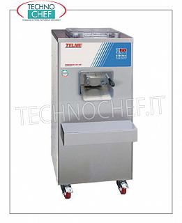 TECHNOCHEF - Heladera Profesional, Capacidad lt.7, Mod.PRATICA35-50 MÁQUINA DE HELADOS DE CILINDRO VERTICAL DE ALTA PRODUCTIVIDAD, EXTRACCIÓN AUTOMÁTICA, CAPACIDAD DE MEZCLA DE CICLO de 3 a 7 l, PRODUCCIÓN HORARIA MÁX.: 50 l, Refrigeración por AIRE, V.400/3+N, Kw 3,5, dim . milímetro 490x700x1120h