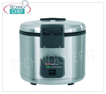 ARROZ DE ACERO INOXIDABLE para 40 PORCIONES aproximadamente, con función CALENTAR, 8 litros de capacidad