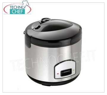 ARROZ DE ACERO INOXIDABLE para 10 PORCIONES aproximadamente con función CALENTAR, capacidad 1,8 litros Olla arrocera de acero inoxidable para 10 raciones aproximadamente, con función CALENTAR, capacidad 1,8 litros, V.230/1, Kw.0,7, peso 3,5 Kg, dim.mm.285x285x280h