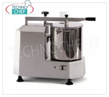 TECHNOCHEF - Cortador profesional con cuenco de 8 lt, Mod.C3 Cortadora de mesa profesional con cuenco de 8 litros, 1 velocidad (730 rpm), V 230/1, Kw 1,15, peso 24,9 Kg, dim. mm 710x320x850h.