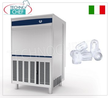 FABRICADORA DE HIELO EN CUBOS HUECOS, producción 60 Kg/24 h, almacenamiento 28 Kg
