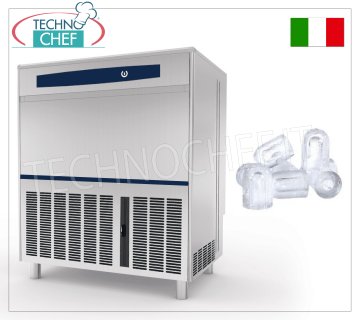 FABRICADORA DE HIELO EN CUBOS HUECOS, producción 90 Kg/24 h, almacenamiento 40 Kg