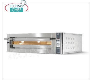 CUPPONE - Horno de pizza eléctrico modular, cámara para 6 pizzas con tapa refractaria Horno de pizza eléctrico modular DONATELLO, para 6 pizzas de 350 mm de diámetro, 720x1080x140h mm SALA con REFRACTORY TOP, V.400 / 3 + N, Kw. 8.4, Peso 133 Kg, dim.mm.1150x1420x430h