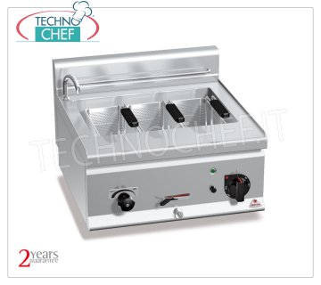 TECHNOCHEF - COCEDOR DE PASTA ELÉCTRICO DE SOBREMESA, cubeta de acero inoxidable de 25 lt., Mod.E6CP6B COCEDOR DE PASTA ELÉCTRICO DE SOBREMESA, BERTOS, Línea PLUS 600, Serie PASTA ITALY, con cuba de acero inoxidable de 25 lt, V.380/3+N, Peso 27 Kg, Kw.8,25, dim.mm.600x600x290h