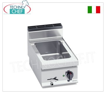 TECHNOCHEF - Baño María de Encimera Eléctrico Profesional, Capacidad 1 x GN 1/1, Mod.E7BM4B BAÑO MARÍA ELÉCTRICO de MOSTRADOR, BERTOS, Línea MACROS 700, Serie CONSTANT, con depósito para 1 bandeja GN 1/1 (no incluido), V.230/1, Kw.1,2, Peso 17 Kg, dim.mm.400x700x290h