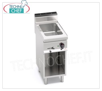 TECHNOCHEF - Baño María Eléctrico Profesional sobre Mueble Abierto, Capacidad 1 x GN 1/1, Mod.E7BM4M BAÑO MARÍA ELÉCTRICO sobre MUEBLE ABIERTO, BERTOS, Línea MACROS 700, Serie CONSTANT, con depósito para 1 contenedor GN 1/1 (excluido), V.230/1, Kw.1,2, Peso 28 Kg, dim.mm.400x700x900h