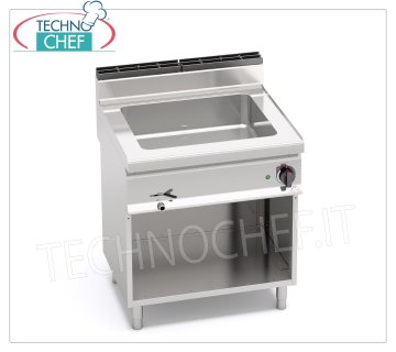 TECHNOCHEF - Baño María Eléctrico Profesional sobre Mueble Abierto, Capacidad 2 x GN 1/1, Mod.E7BM8M BAÑO MARÍA ELÉCTRICO sobre MUEBLE ABIERTO, BERTOS, Línea MACROS 700, Serie CONSTANT, con depósito para 2 contenedores GN 1/1 (excluidos), V.230/1, Kw.2,4, Peso 46 Kg, dim.mm.800x700x900h