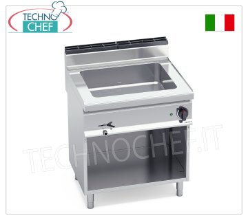 TECHNOCHEF - Baño María Eléctrico Profesional sobre Mueble Abierto, Capacidad 2 x GN 1/1, Mod.E7BM8M