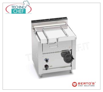 Technochef - Sartén Eléctrica, Volteo Manual, Capacidad lt.60, Mod.E7BR8/I Sartén eléctrica basculante, BERTOS, Línea MACROS 700, Serie HIGH-TECH MAXI, con depósito de acero inoxidable de 60 l, basculante manual, V.400/3+N, Kw.9,00, Peso 112 Kg, dim.mm.800x700x900h
